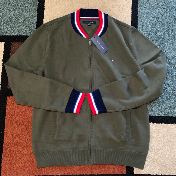 Tommy Hilfiger Green Zip Jacket - Picture 1 of 4